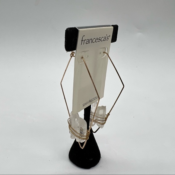 Francesca's Collections Jewelry - NWT Francesca’s Quartz Goldtone Hoop Earrings